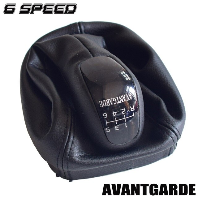 Palanca de cambios Manual para Mercedes Benz Clase C W203 S203, pomo de palanca de cambios de 5 y 6 velocidades, cubierta de bota de cuero, Gaitor, estilo de coche: 6 Avantage