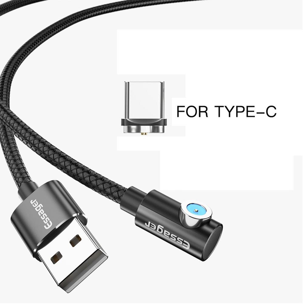 Magnetische USB Kabel Schnelle Lade USB Typ C Kabel Magnet Ladegerät Daten Ladung Micro USB Kabel Handy Kabel USB schnur: Black Type-C / 1m