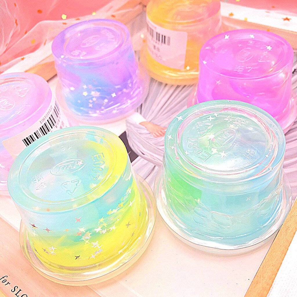 Plastilina de cristal para niños y adultos, arcilla polimérica educativa de textura suave y exprimible para aliviar el estrés, juguete de aprendizaje , modelo LL3