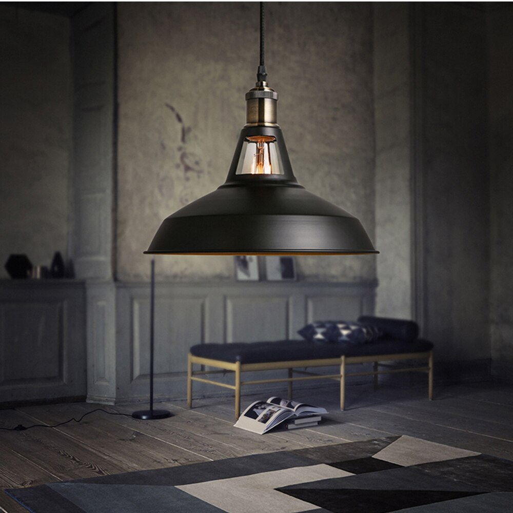 Wrought Iron Pendant Lamp Nordic Vintage Lighting with E27 Edison Russia Dining Retro Pendant Lighting Pub Cafe Bar Decoration