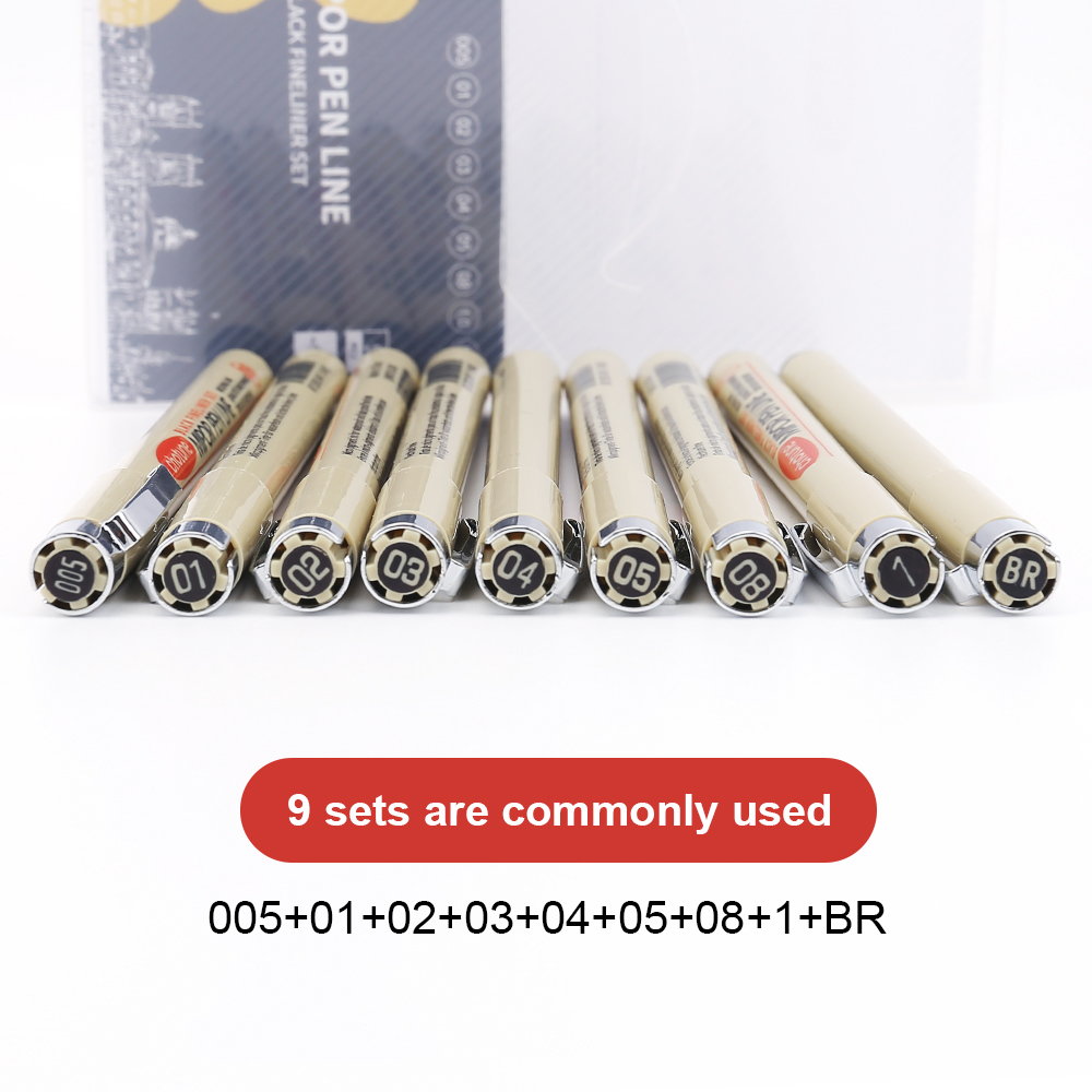 Pigment Liner Pigma Pen Manga Markers Needle Pen Hook Line Pen Sketch Sakura Pens Stationery Set Art Supplies School Supplies: PURPLE