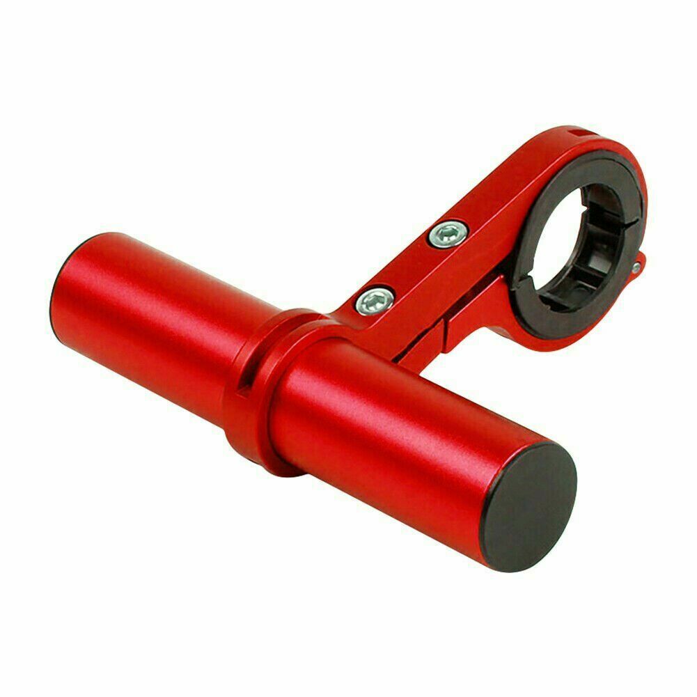 20CM Tube Bicycle Handlebar Extender Mount Mountain MTB Bike Cycling Carbon Headlight Bracket Lamp Flashlight Holder Accessorie: 10cm Red