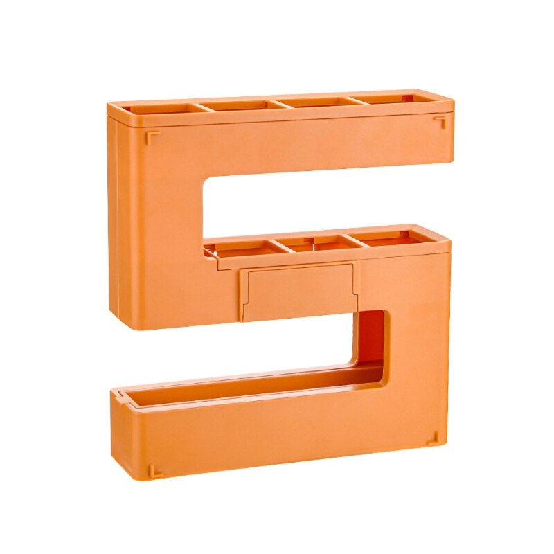 Wall Mounted Umbrella Stand Rack 5-Shape Umbrellas Storage Holder Shelf for Home K0AB: Orange