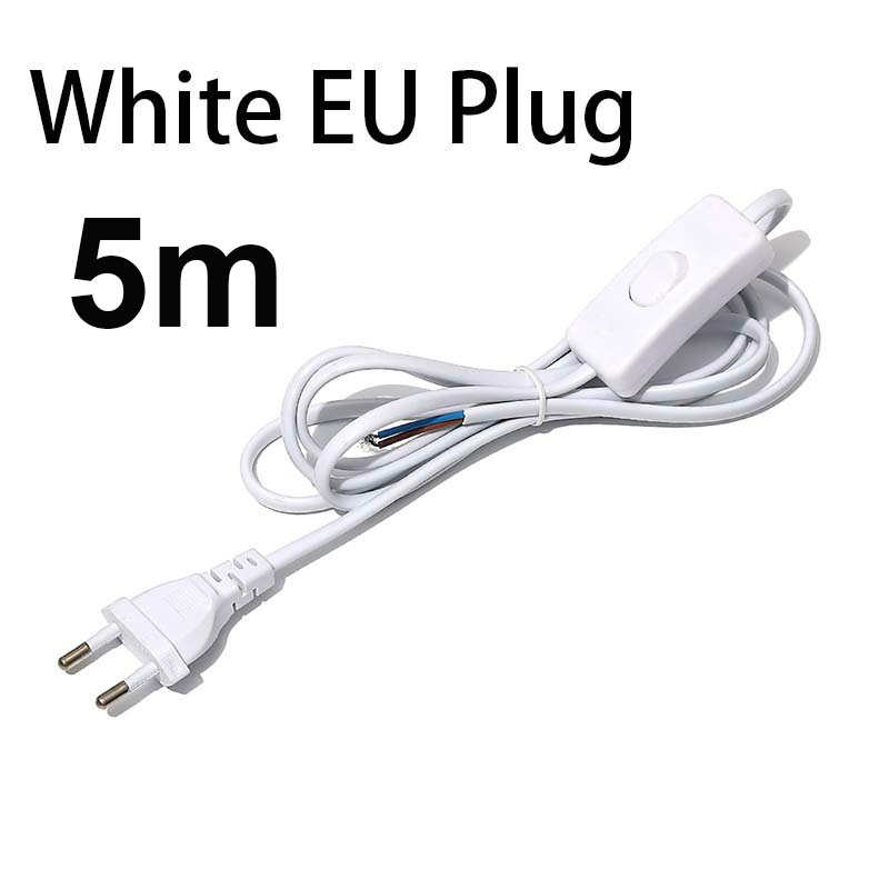 AC85-265V 660W 1,8 m 3m 5m Cable eléctrico interruptor de lámpara Cable de alimentación estándar internacional con enchufe de interruptor Cable de cobre: Rosa