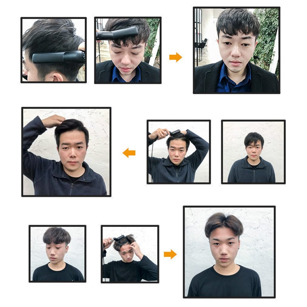 Multifunctional Hair Comb Quick Beard Straightener Curling Curler Show Cap Men Beauty Hair Styling Tool