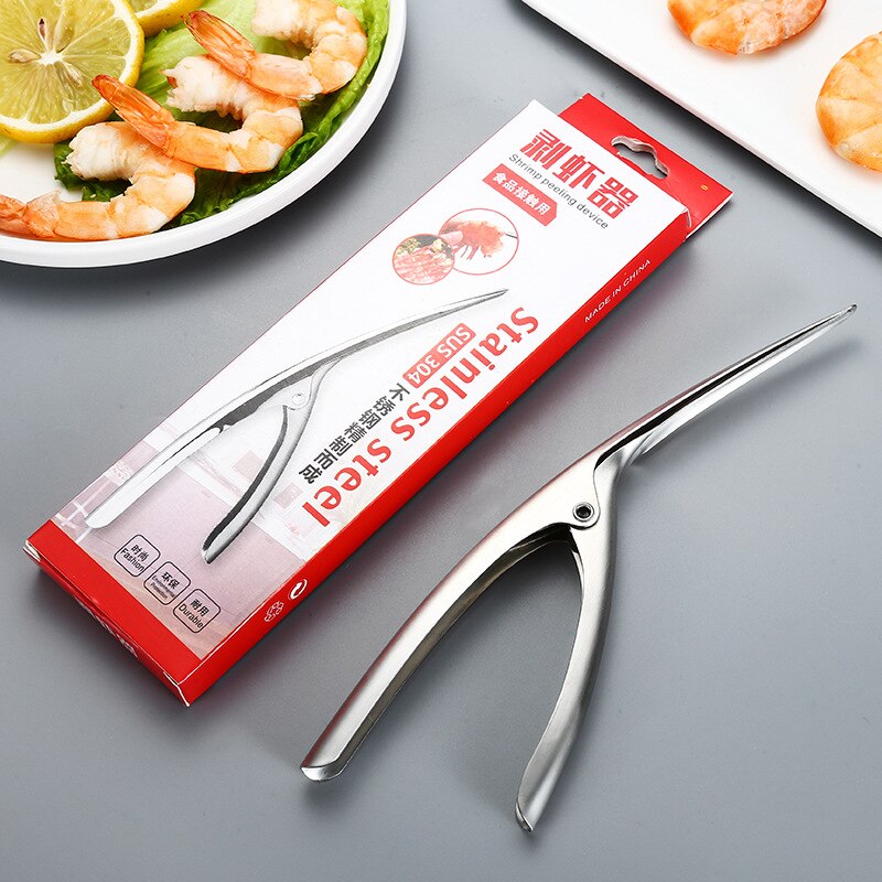Prawn Peeler Stainless Steel Shrimp Prawn Deveiner Peel Device Kitchen Cooking Seafood Tools Kitchen Tool C1159 c