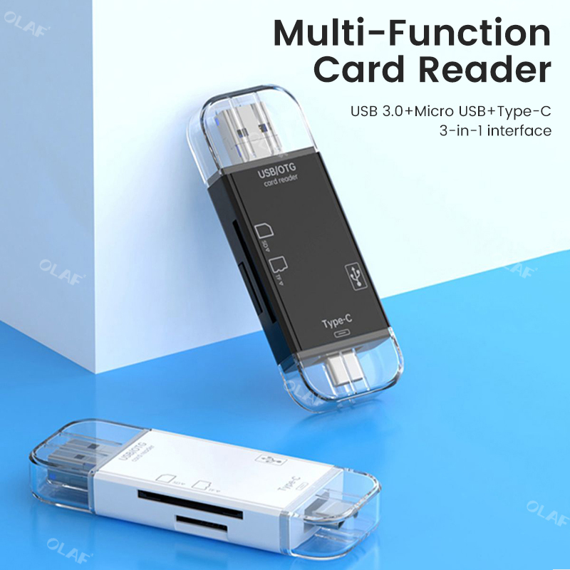 Czytnik kart 6 w 1 USB 3.0 typu C na SD Micro TF Adapter kart pamięci SD do laptopa Akcesoria OTG Flash Drive Smart Cardreader