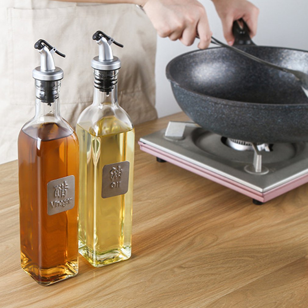17Oz Glas Olijfolie Fles Set 500Ml Olie & Azijn Cruet Met Pourers En Trechter Karaf Karaf Voor keuken