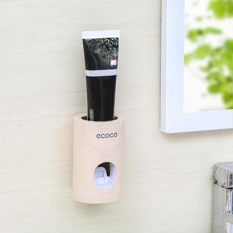 distributore automatico di dentifricio portaspazzolino antipolvere supporto da parete impostato di accessori per il bagno spremi-dentifricio dentifricio