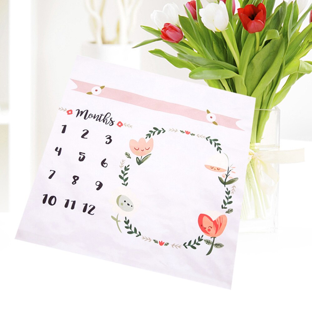 Monthly Milestone Blanket Newborn Photography Background Blanket Baby Shower Props(Colorful)