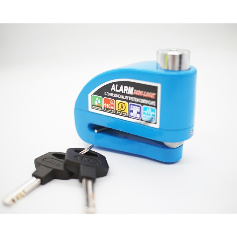 Artago 24S.6M Motorfiets Remschijf slot alarm 120 dB waarschuwing Smart, ø 6 mm, metallic, universele moto scooter fiets