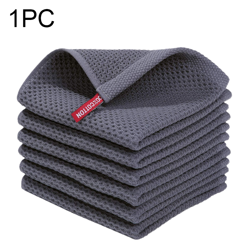 Toalha de algodão macia absorvente pano de prato cozinha favo de mel toalha de lavagem de rosto respirável pano de limpeza doméstica pano de lavagem