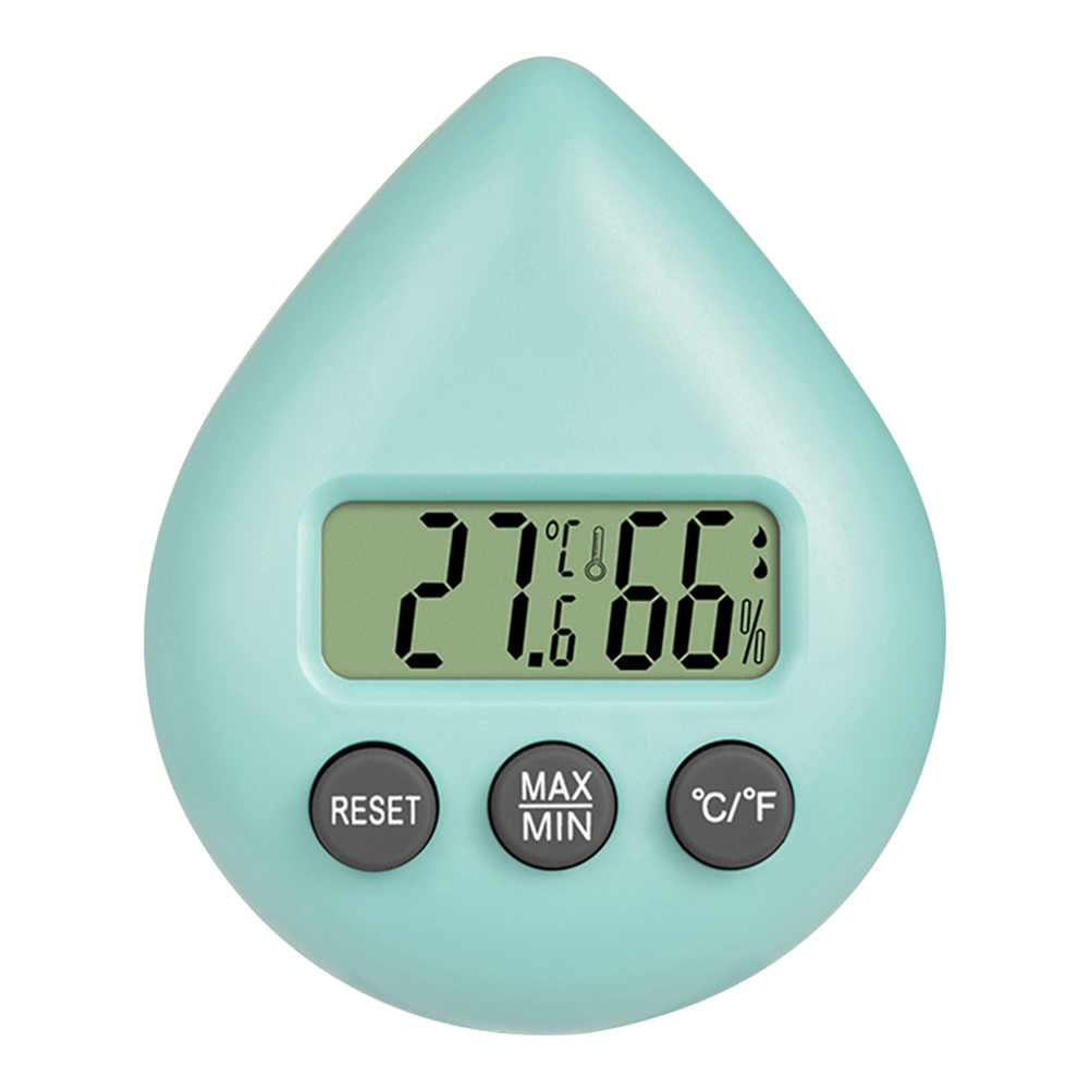 Digital Temperature Humidity Meter Water Thermometer Hygrometer LCD Digital Indoor Room Temperature Humidity Meter for Home: Sky Blue