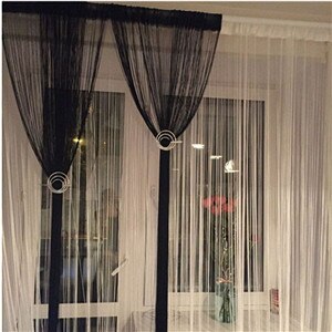 Stue gardiner tråd gardiner snor gardin dør perle gennemsigtige gardiner til vindue soveværelse stue cortinas salon: 1
