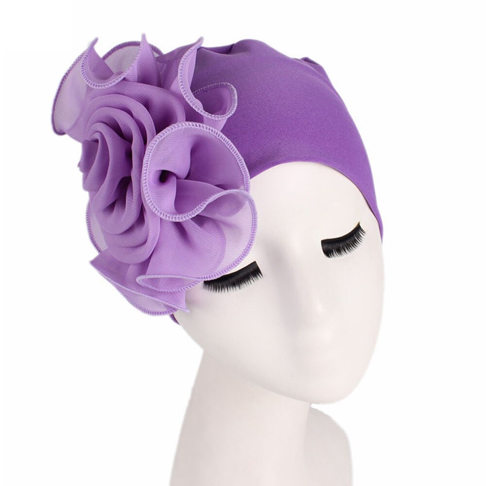 Kvinder damer retro store blomster hat turban hat kasket luv kasket blomster hat turban rand hat monteret luv kasket freeship #t2: Lilla