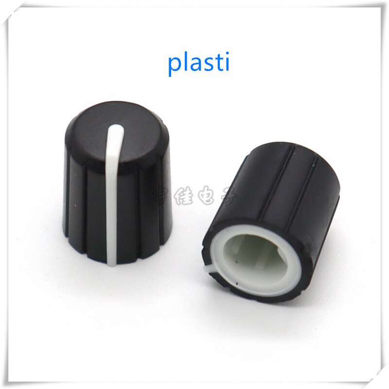 10 Piece 11.5*14MM half shaft Rubber/plasti knob potentiometer rotary encoder volume switch knob suitable for D axis 6MM: plasti