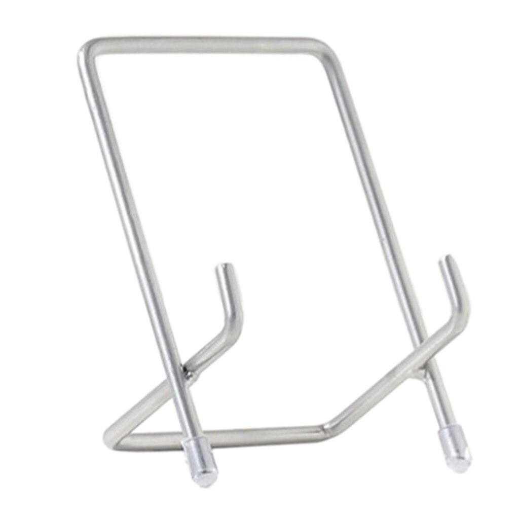 1pcs Desktop Square Iron Essel Plate Display Stand Picture Frame Holder Home RToom School Shop Office Use