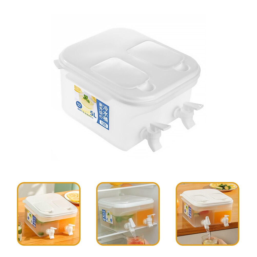 Plastic Beverage Drink with Spigot Iced Lemonade Dispenser for Outdoor Party