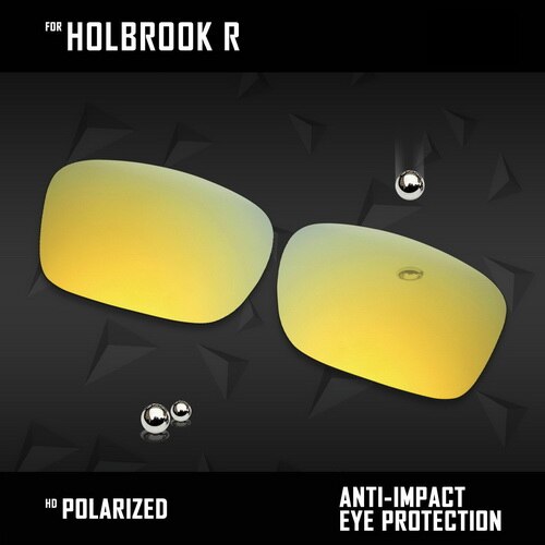 OOWLIT Linsen Ersatz Für Oakley Holbrook R OO9377 Sonnenbrille Polarisierte-Multi Farben: 24k Gold