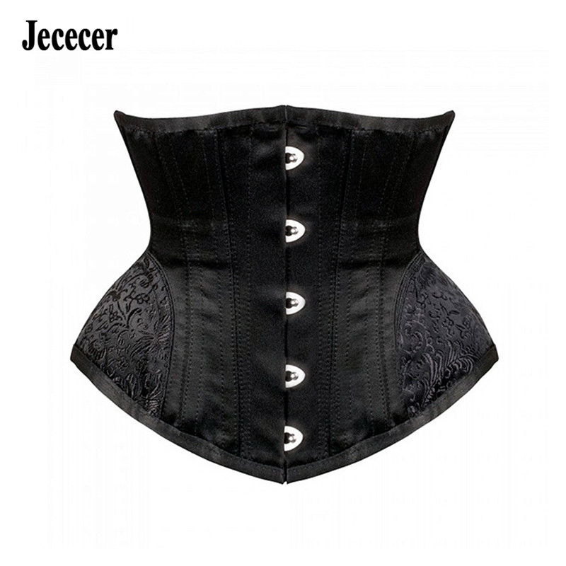Underbust Steampunk Corset Waist Control Gothic Corsets Cincher Bustiers Embroidery Short Waist Trainer Women Binders Shapers