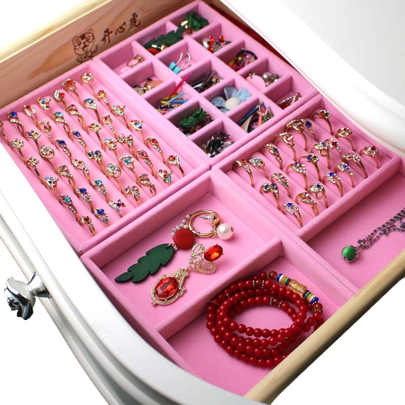 Small Jewelry Tray Ring Necklace Storage Organizer Bracelet Watch Display Drawer Stuff Finishing Multi-functional
