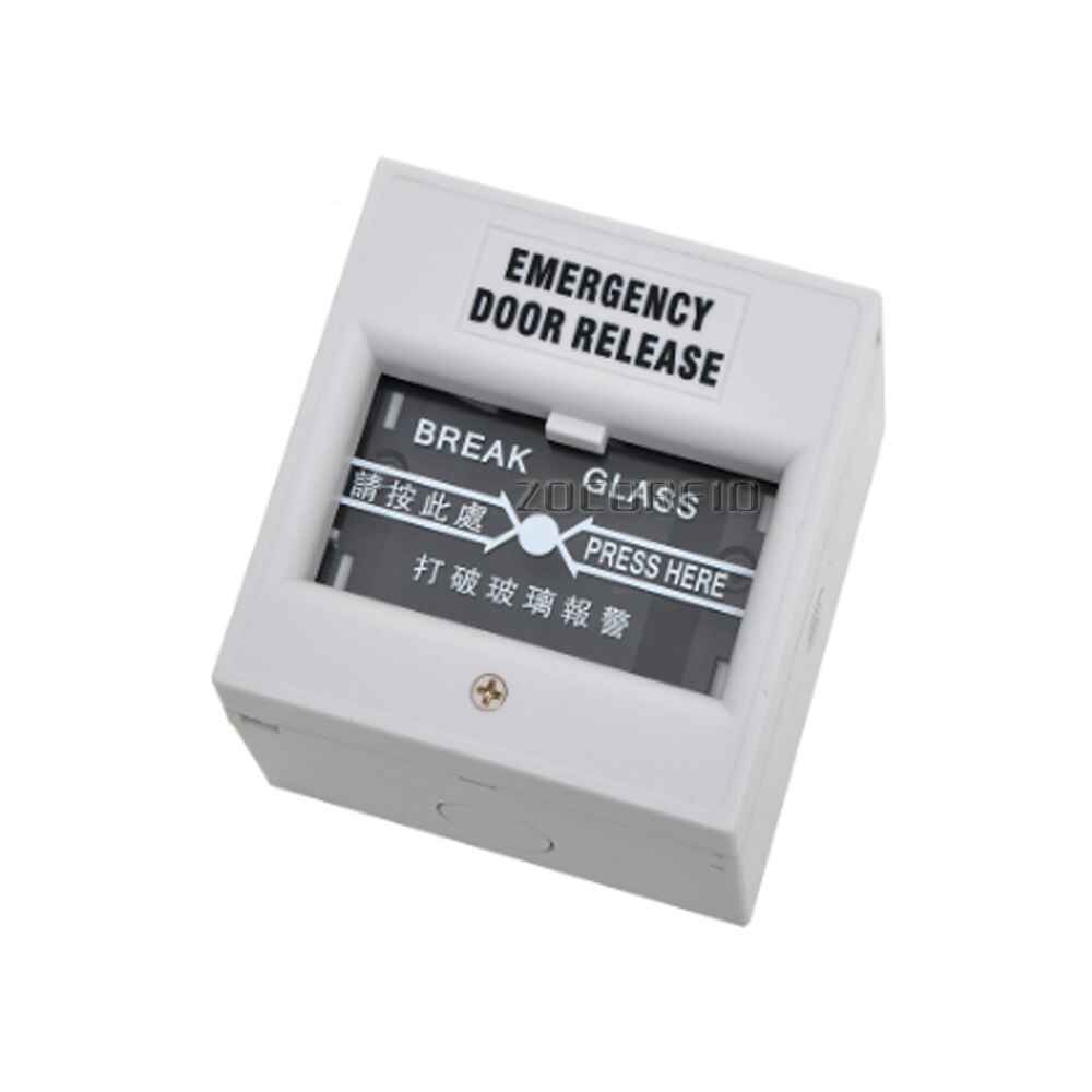 Nødudgangslåsningskontakter glasknap alarmknap brandalarm swtich knækglasudgang frigivelseskontakt: Hvid