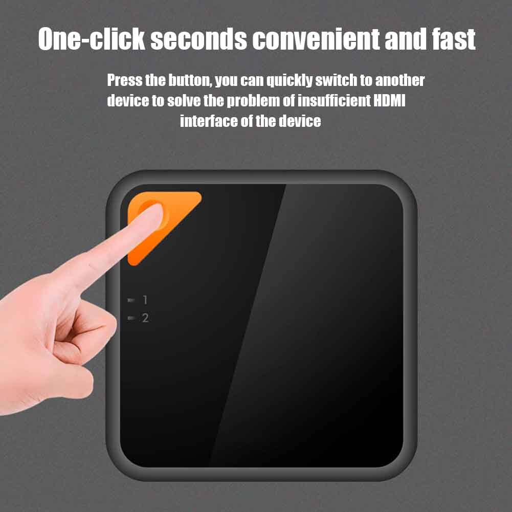 HD 4K Port HDMI Switcher High Speed Bi Direction Sharing Monitor Home Office Screen Splitter Vedio 2 In 1 Out