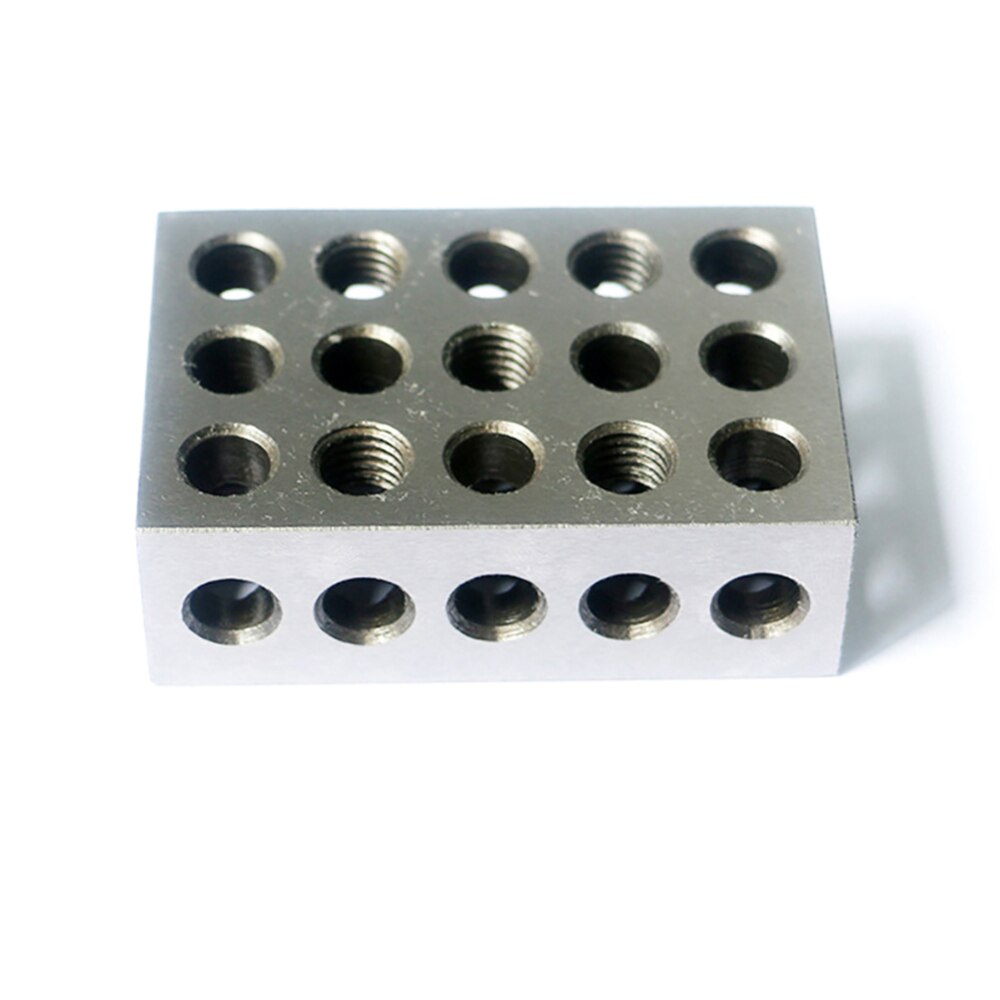 Bloques de acero endurecido 23 agujeros bloque de sujeción paralelo herramientas de torno de precisión 0.005mm para máquina herramienta 25x50x 75mm