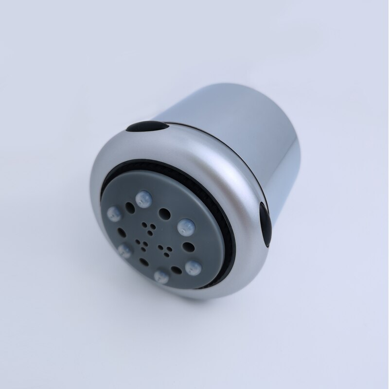 Overhead Top Shower Set ABS 3 Function 4 Inch Shower Solid Brass Cold Valve Shine Chrome Rainfall 1 Way Round Mixer Faucet