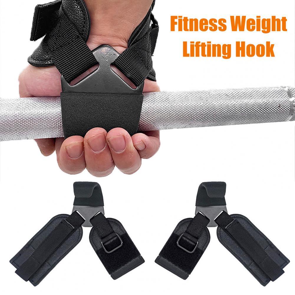 1 paio di ganci per sollevamento pesi fitness palestra fitness sollevamento pesi impugnature per allenamento cinghie supporto per polso pesi gancio per manubri di potenza