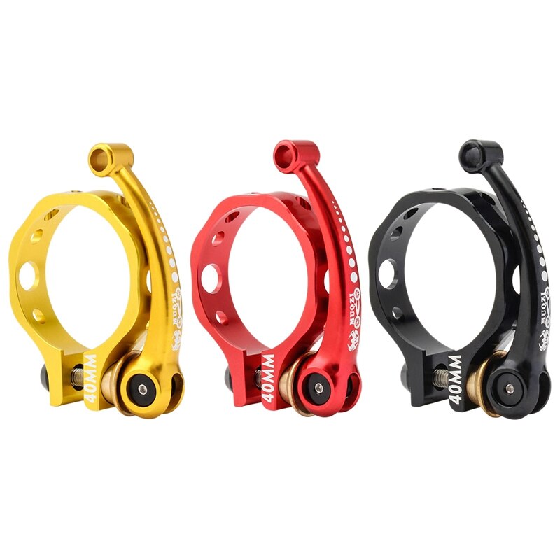 MUQZI Folding Bike Seat Post Clamp Ultralight Aluminum Alloy Quick Release Seatpost Collar 40mm for Folding Bikes