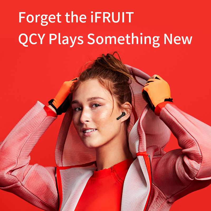 QCY T5 cuffie Bluetooth V5.0 di Tocco Senza Fili di Controllo mini di sport auricolari stereo HD parlare 380mAh della batteria di grandi dimensioni scatola di carico