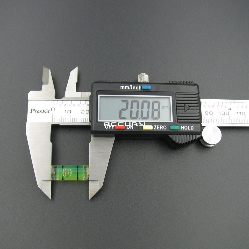 20pcs 8*20mm Plastic tube level protractor Acrylic Bubble level Circular spirit level vial