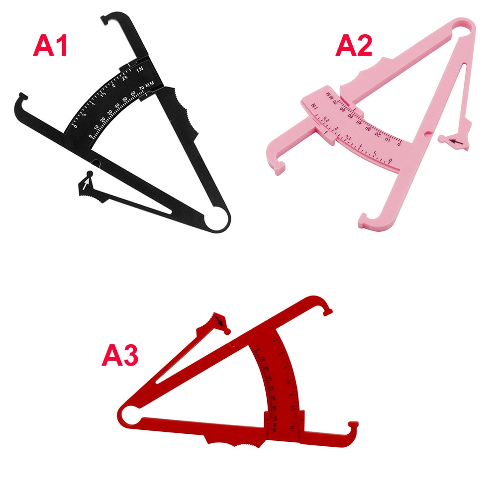 4PC Personal Body Fat Tester Caliper Body Fat Tester Analyzer Fat Measuring Clamp Sebum Fat Caliper