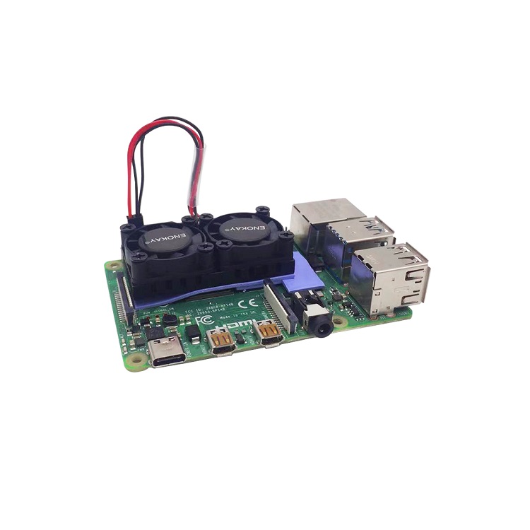10 veel Raspberry Pi 4 Model B + (Plus) dual Fan Koelsysteem Module met Heatsink voor Pi 4B + e