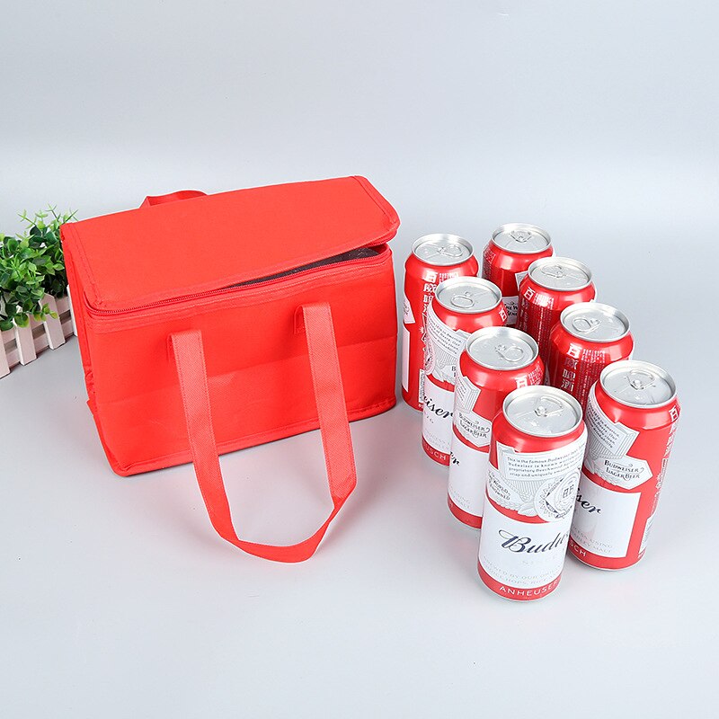 Large Portable Ice Bags Cooler Bag Folding Insulation Nonwoven Lunch Leisure Picnic Packet Bento Box Food Thermal Bag