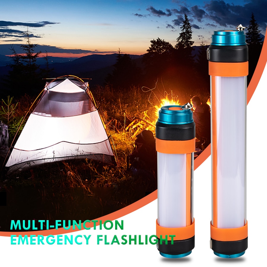 6000 mah camping led lanterne usb genopladelig 18650 ip67 vandtæt bærbar led lanterne vandretur magnetisk lommelygte fakkel lampe