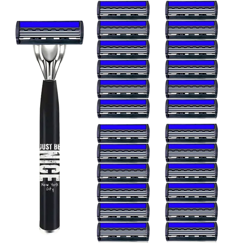 Razor Classic 3 Layer Safety Razor for Mens Shaving&Womens Hair Removal Shaving Blades Manual Shaver: Red