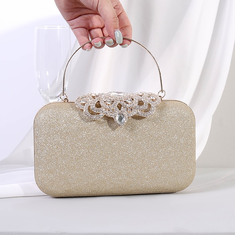 Luxy Mond Abend Gold Kupplung Tasche Frauen Kupplung Geldbörse Peeling Pailletten Luxus Handtasche Hochzeit Party Kristall Tasche Für Frauen ZD1440