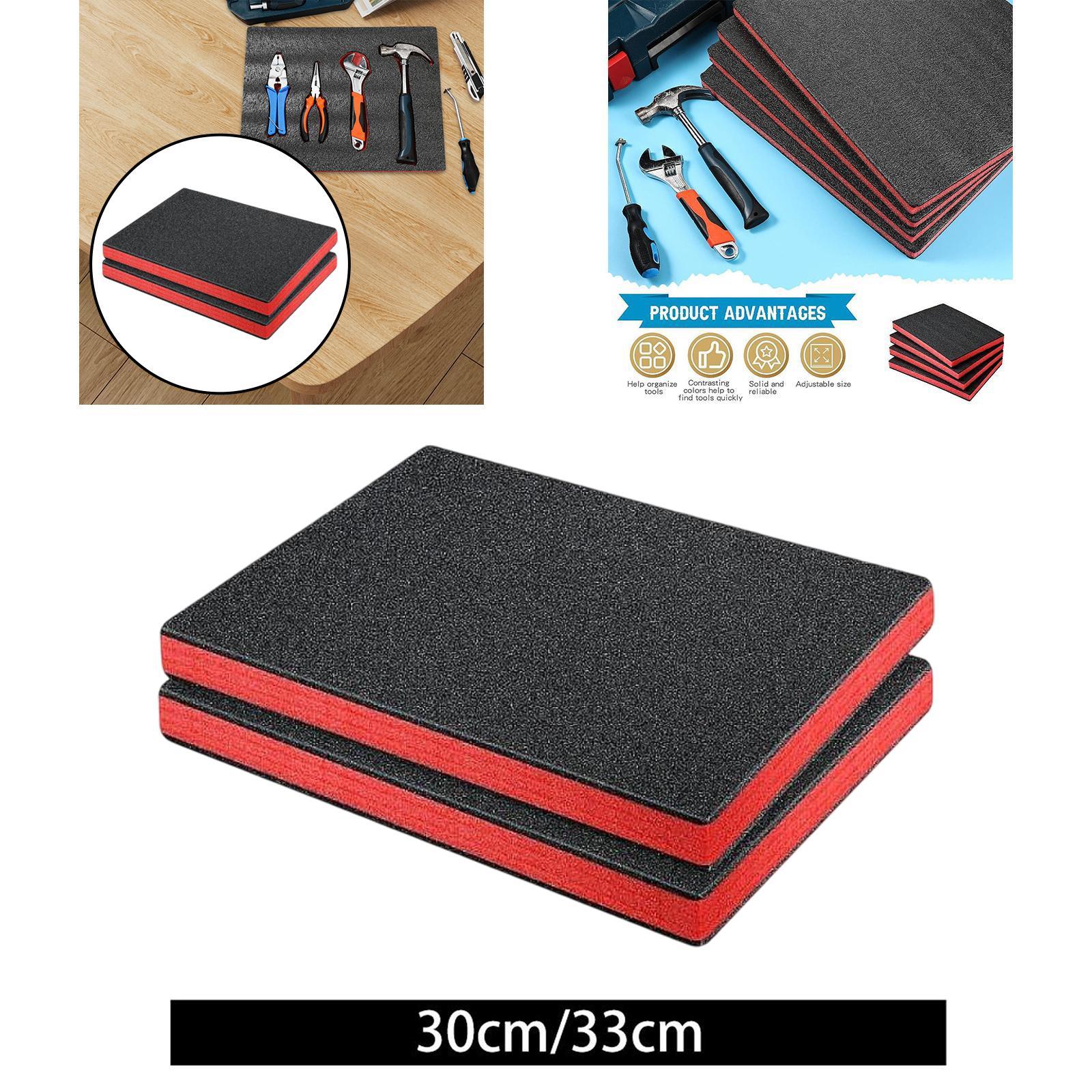 2x Werkzeugkasten Schaumstoffeinsätze Werkzeugschaumplatten für Werkzeugkasten DIY Handwerk Kameratasche