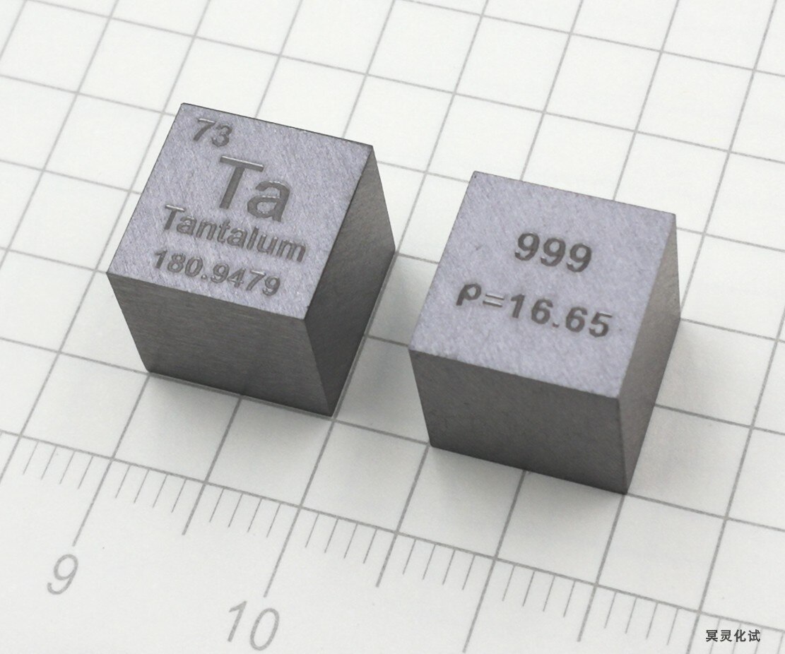 1 pcs Metal tantalum Periodic table cube 10mm Ta greater than or equal to 99.9%