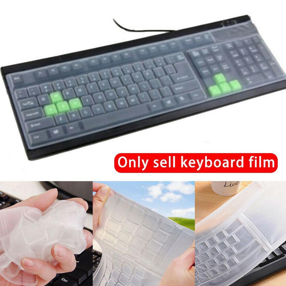 Universal Silicone Keyboard Cover Skin Protector Film Cover Cover Desktop Protective Computer Dustproof Waterproof Keyboard J2P7