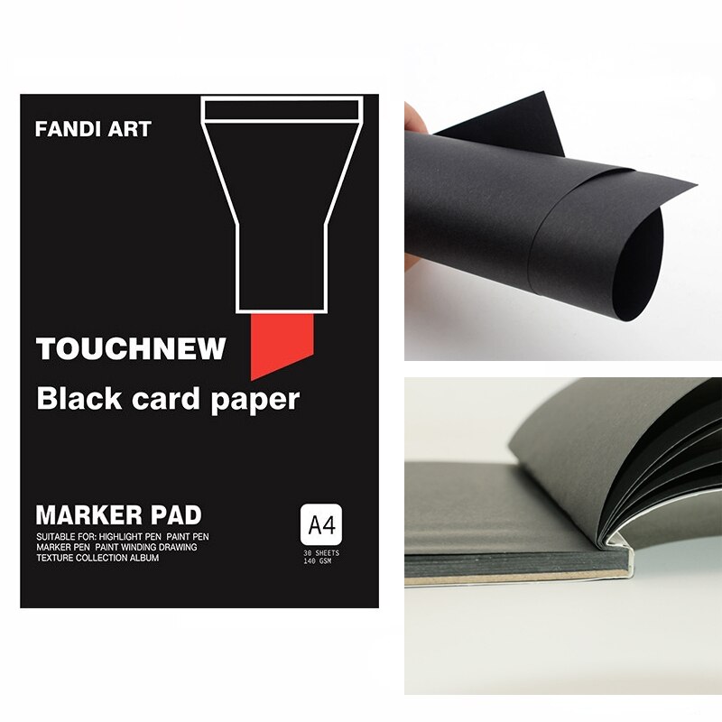 A4/A5 Zwart Karton Tekening Pad Notepad Lege Zwarte Kaart Boek Kinderen Diy Graffiti Tekening Papier School Art levert