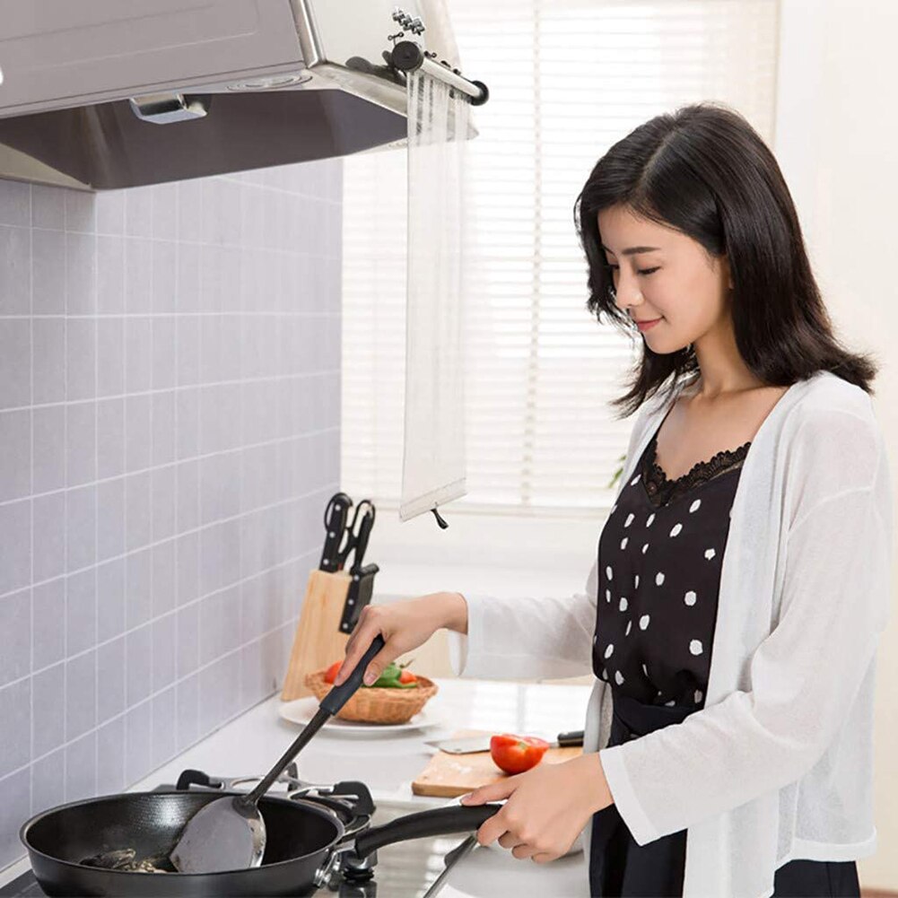 Kitchen Face Protect Female Cooking Oil Splash Protection Soot Resistance Clear Curtain Home Tool Kit 30*41cm