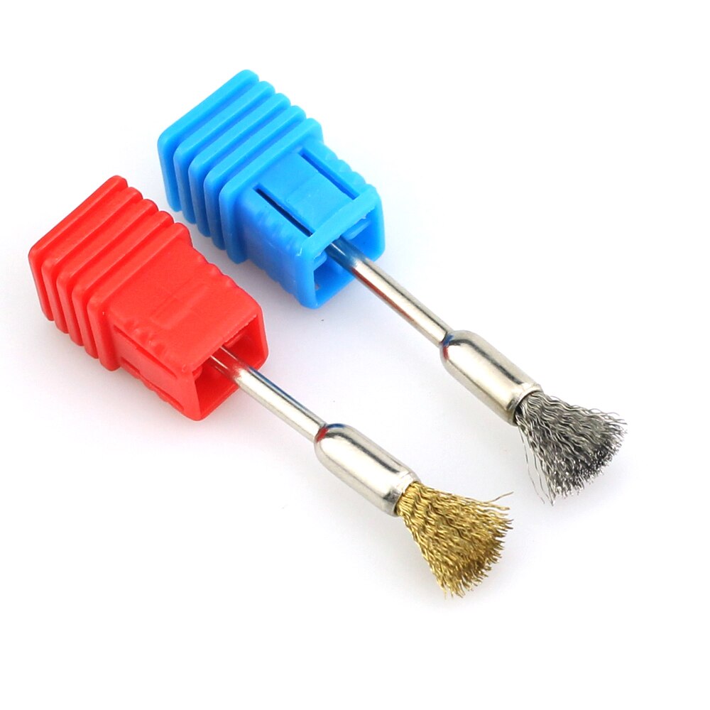 1 stücke Nagel Bohrer Metall Pinsel 3/32'' Dreh Manikübetreffend Elektrische Bohrer Werkzeuge Kupfer Draht Reinigung Nagel Kunst Zubehör