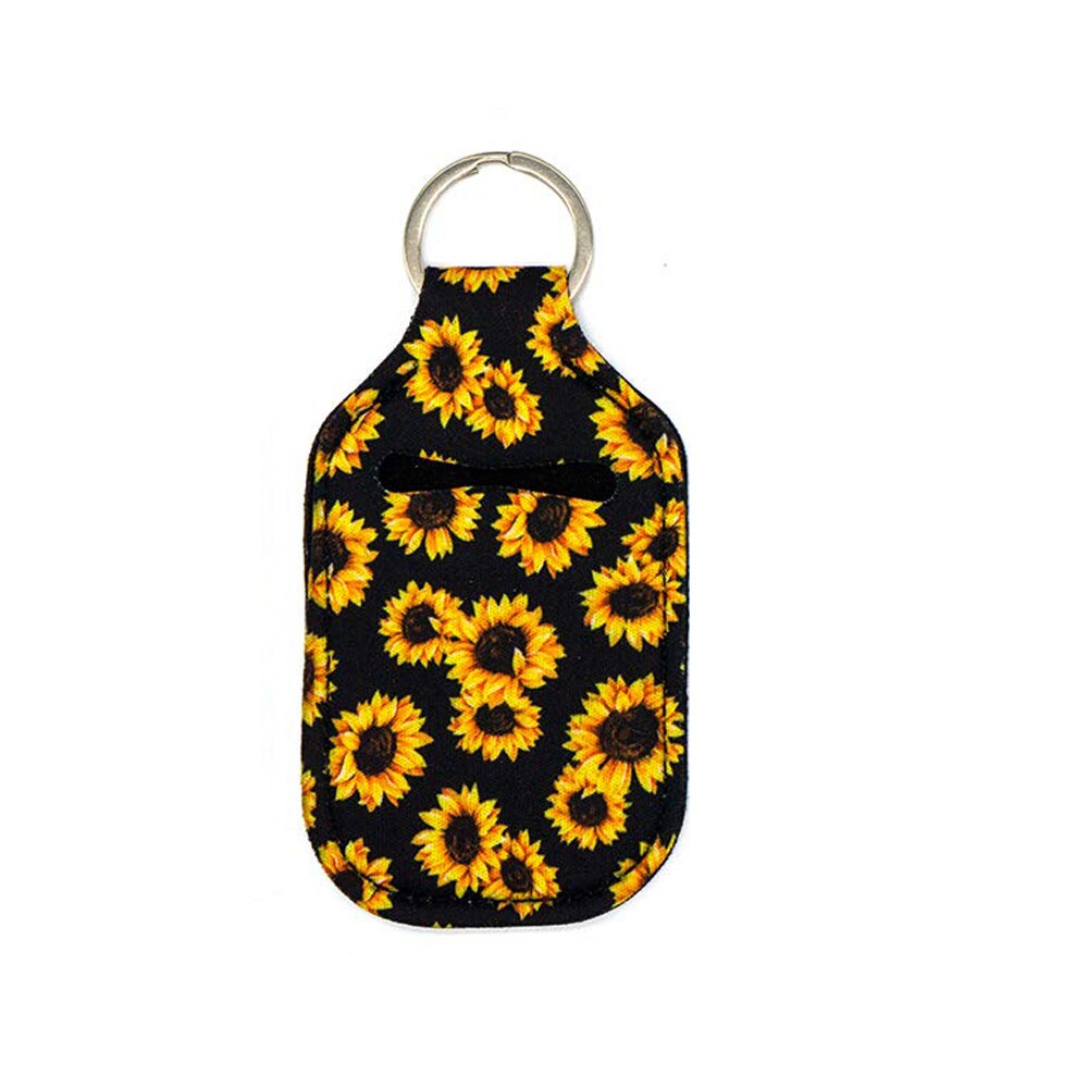 1pc neopren desinficerende flaskeholdere poser med nøkkelring nøkkelringer håndsåpe flaskeholder deksel gjenbrukbart til 30ml flasker: Xs03