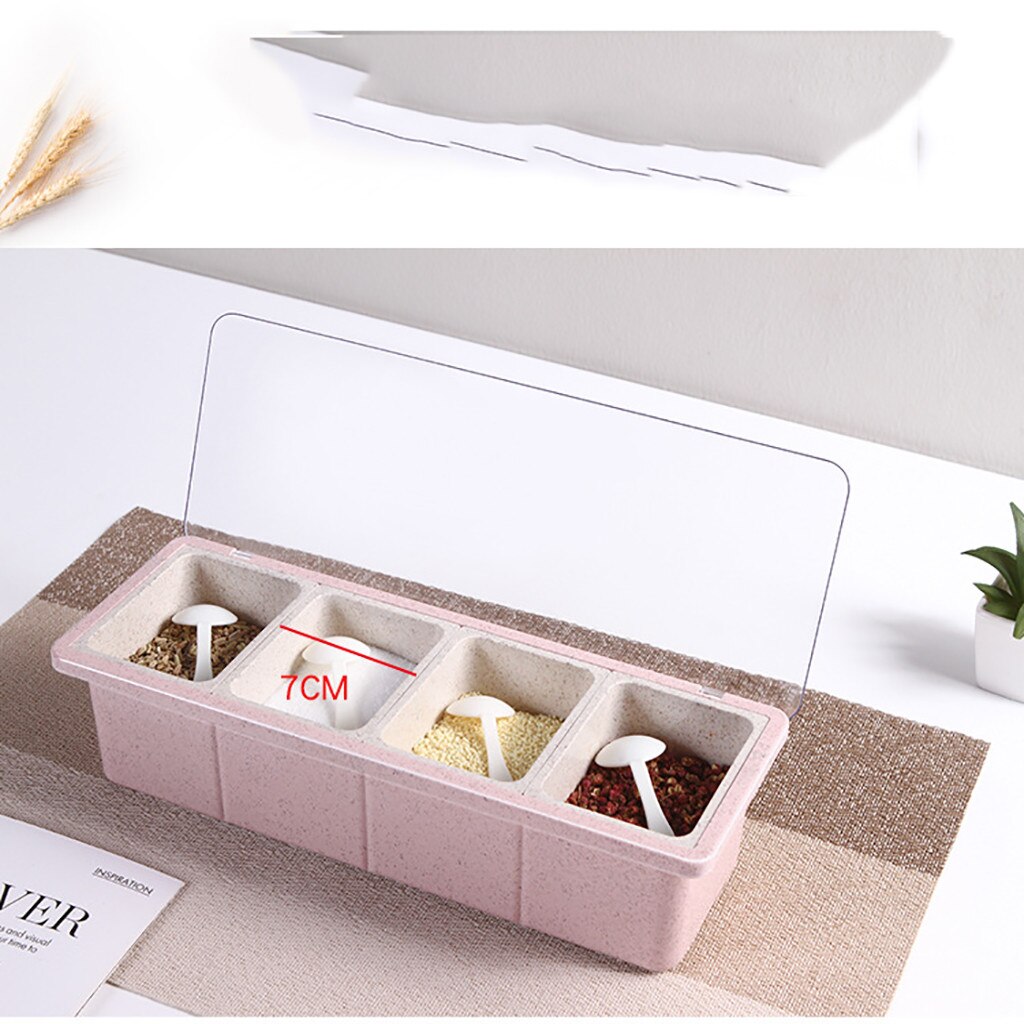 Kryddställ kryddkrukor låda förvaringsbehållare krydda burk köksredskap hem trädgård dekorativa förnödenheter verktyg