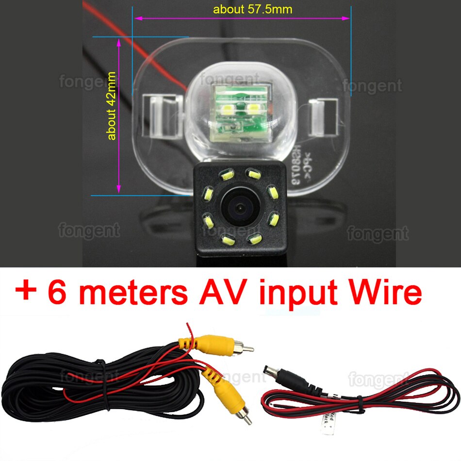 170 Degree 1920x1080P HD AHD Vehicle Rear View Reverse Camera For Hyundai Verna Solaris Sedan Kia Forte K3 Accent ix20 Venga: 8led Rear Camera