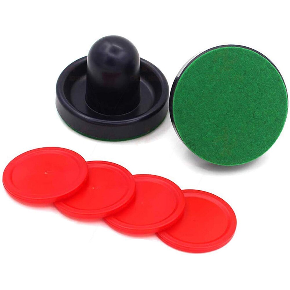 Mini air hockey pusher plastic tilbehør børnehammer hjem underholdende legetøj rødt bordspil erstatning party puck filt
