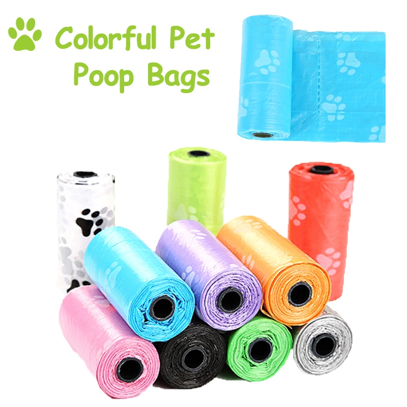 Pet Dog Poop Bags Dispenser Collector Scoop Holder Puppy Cat Pooper Scooper Bag Small Rolls Outdoor Clean Pets Supplies